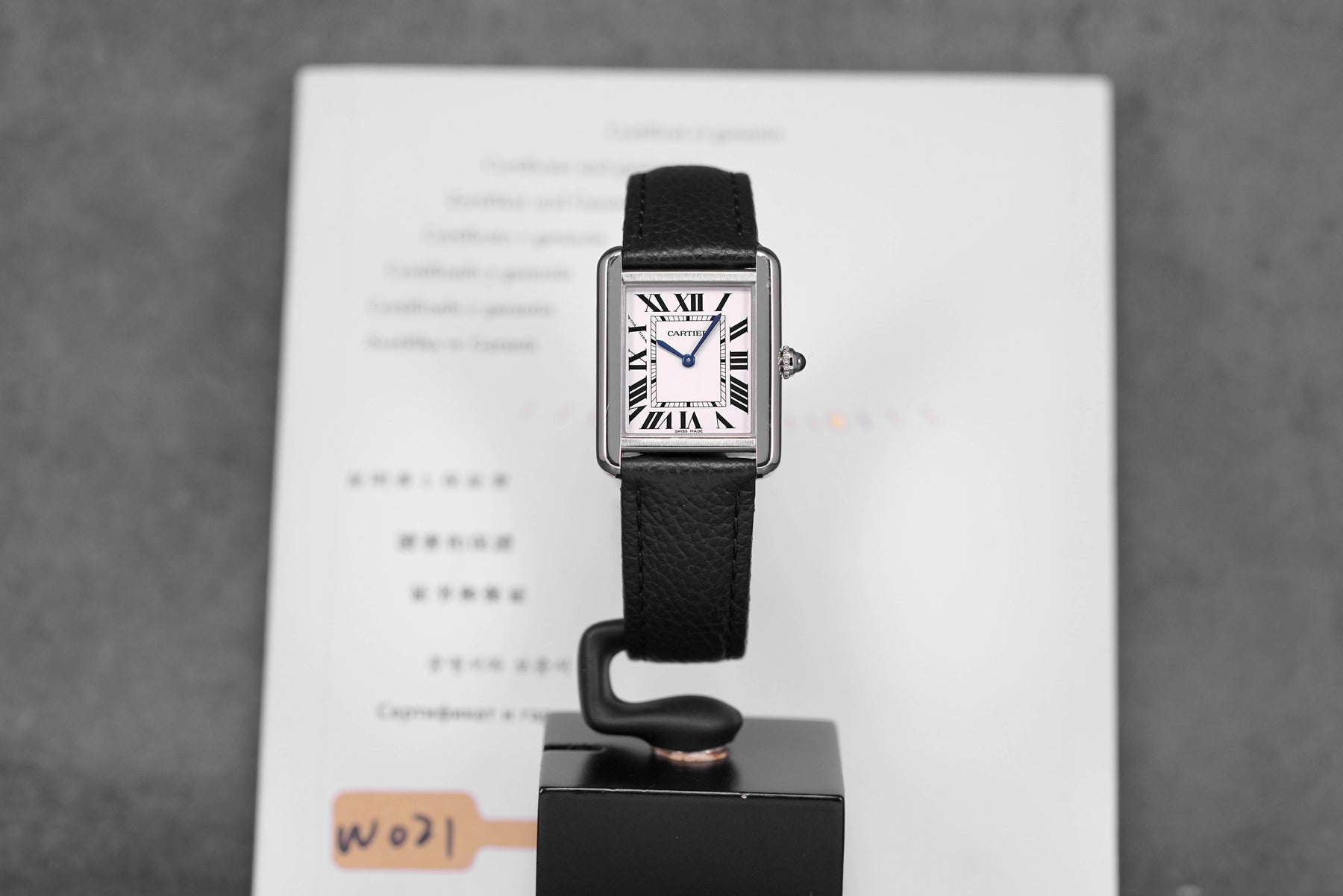 TANK SOLO S SILVER DIAL LEATHER STRAP (2018)