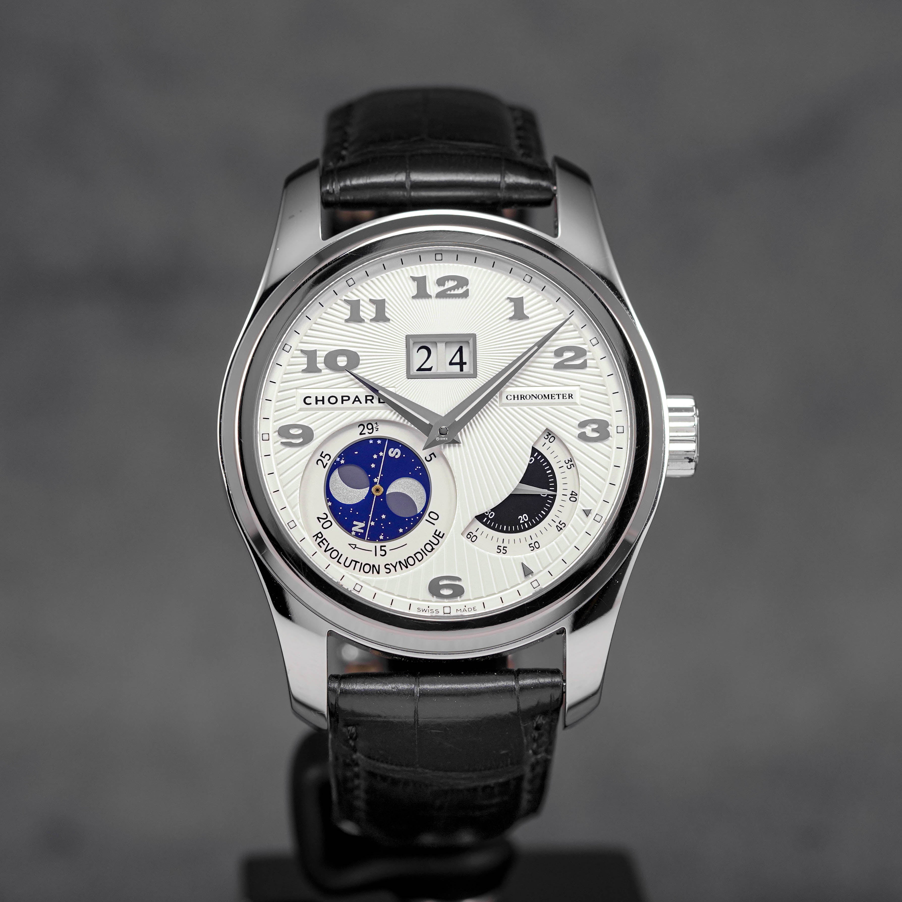CHOPARD L.U.C LUNAR BIG DATE WHITEGOLD SILVER DIAL LIMITED EDITION ...