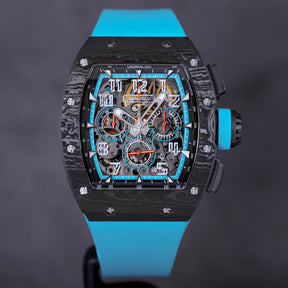 TRACK CHRONOGRAPH CM002 NTPT BLUE RUBBER STRAP (2023)