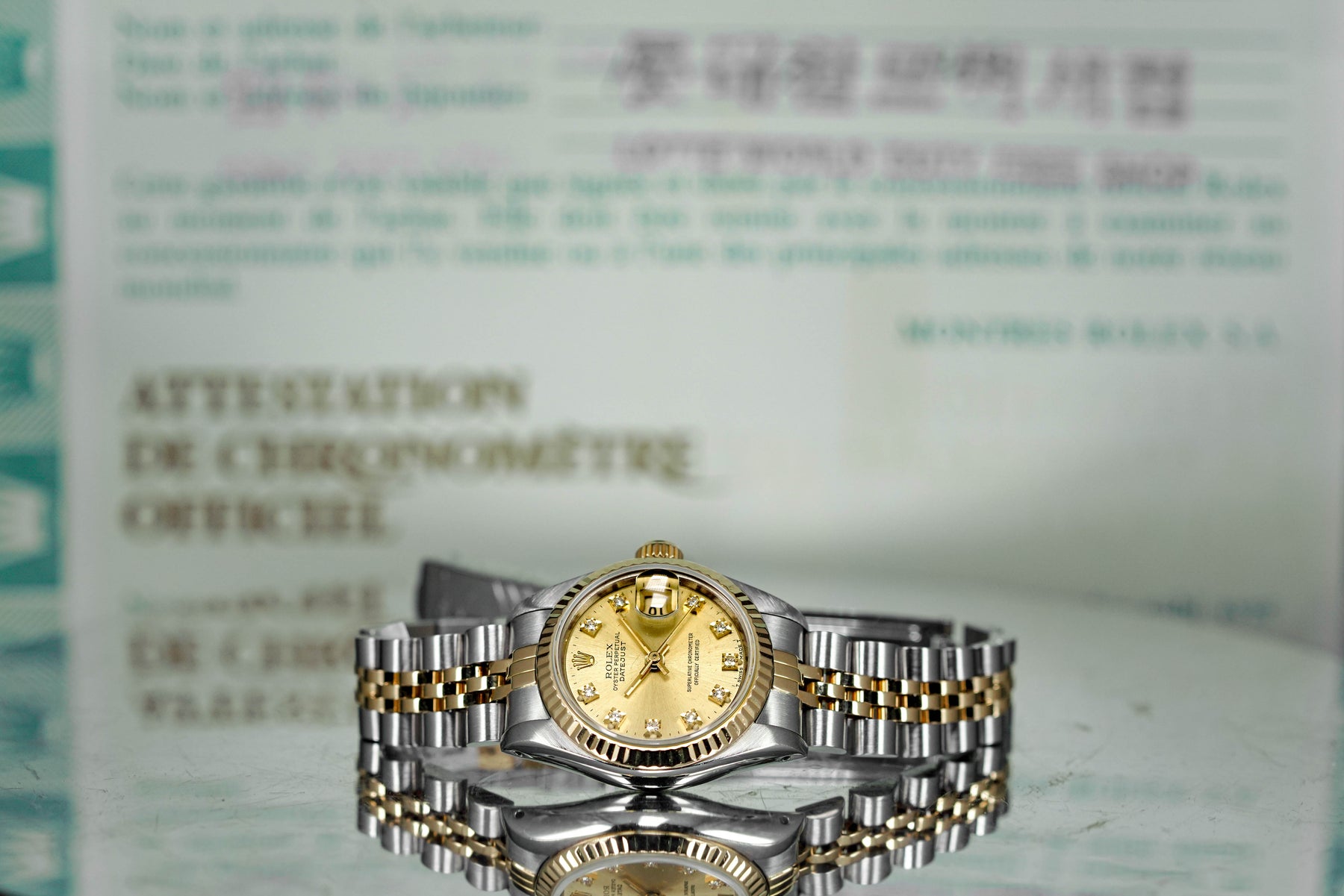 DATEJUST 26MM TWOTONE YELLOWGOLD CHAMPAGNE DIAMOND DIAL (1989)