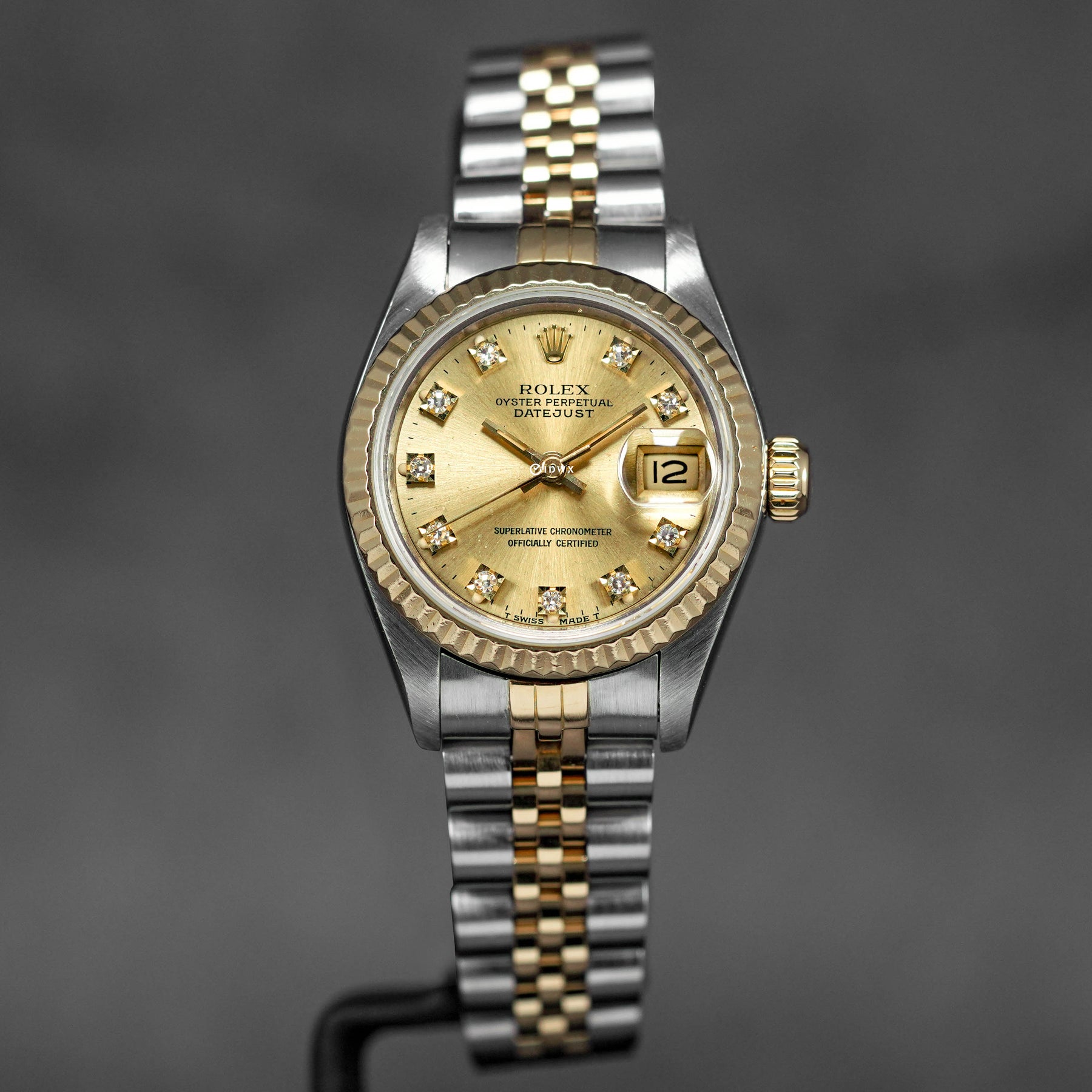 DATEJUST 26MM TWOTONE YELLOWGOLD CHAMPAGNE DIAMOND DIAL (1989)