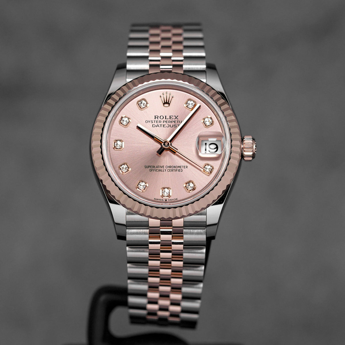 DATEJUST 31MM TWOTONE ROSEGOLD SALMON DIAMOND DIAL (2025)
