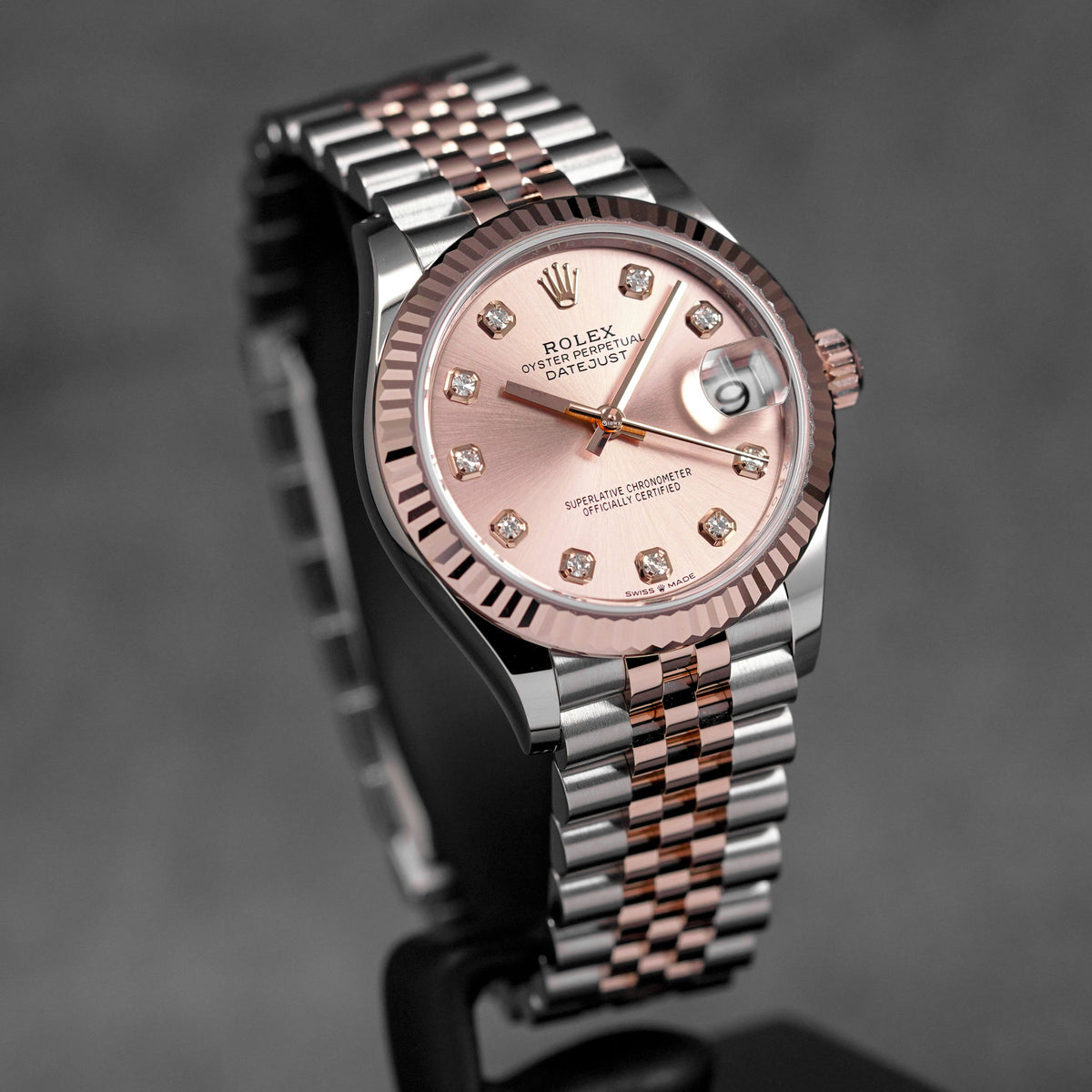 DATEJUST 31MM TWOTONE ROSEGOLD SALMON DIAMOND DIAL (2025)