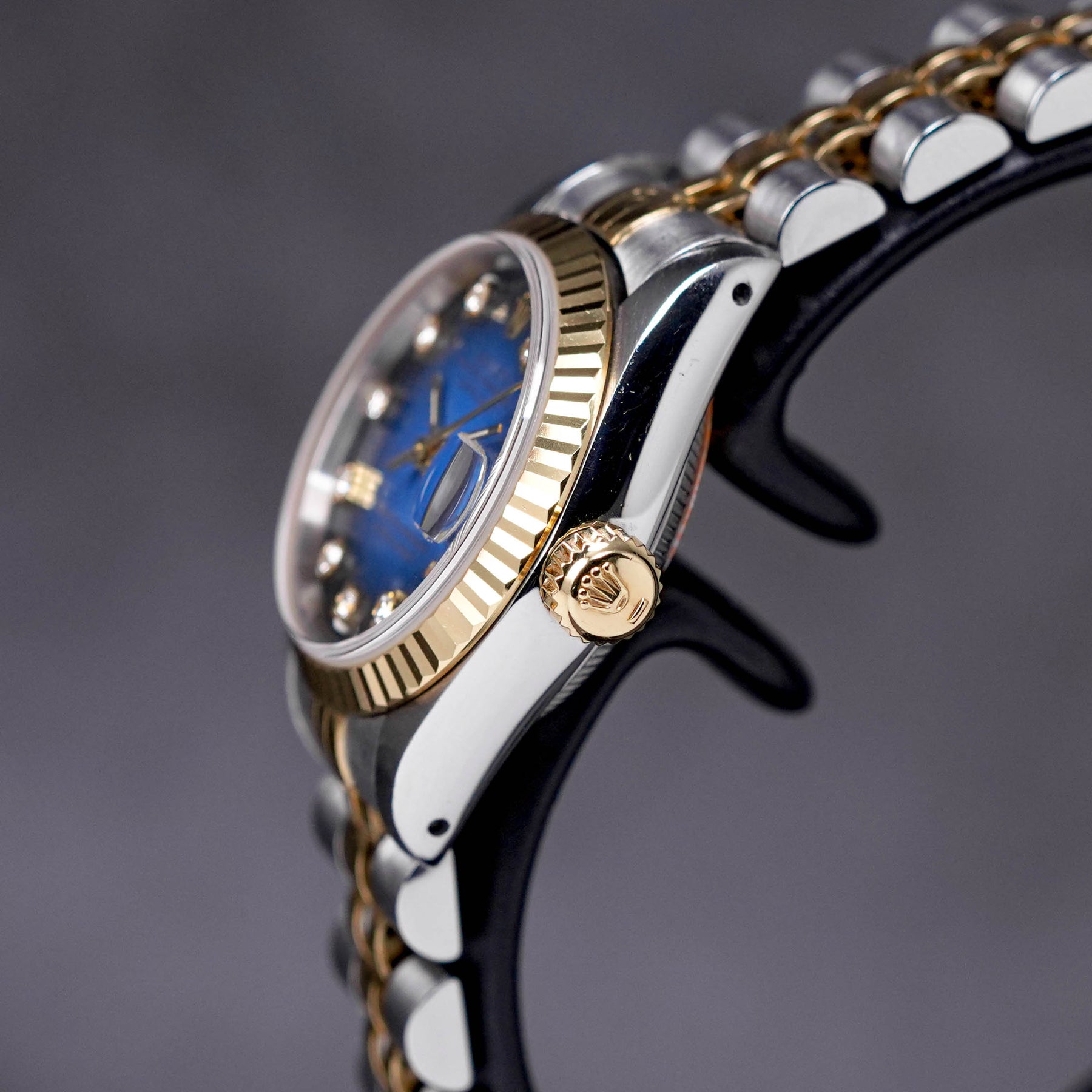 DATEJUST 26MM TWOTONE YELLOWGOLD BLUE OMBRE DIAMOND DIAL (1992)