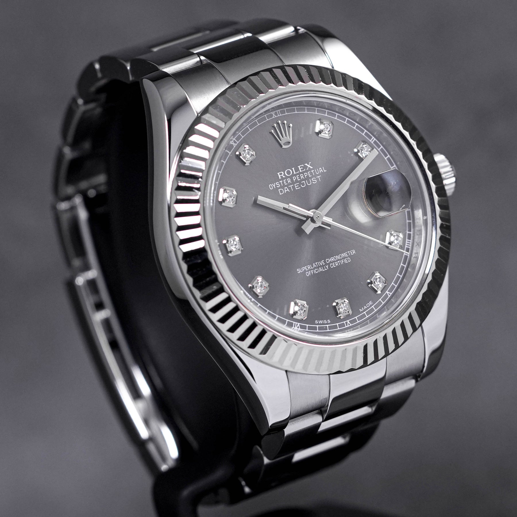 Rolex Datejust Rhodium Diamond