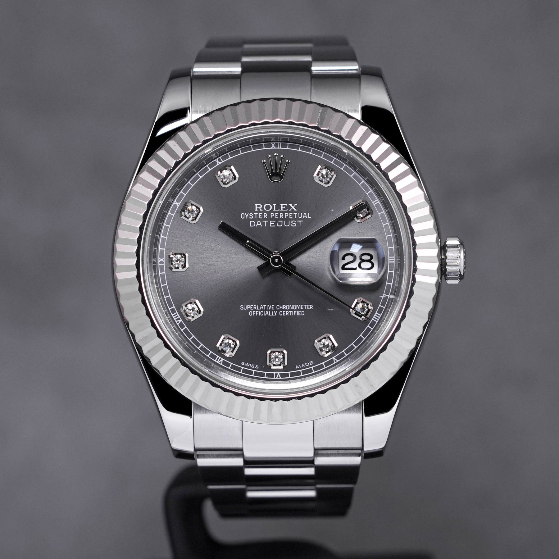 Rolex Datejust Rhodium Diamond