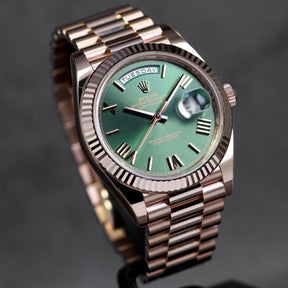 DAYDATE 40MM ROSEGOLD OLIVE GREEN DIAL (2021)