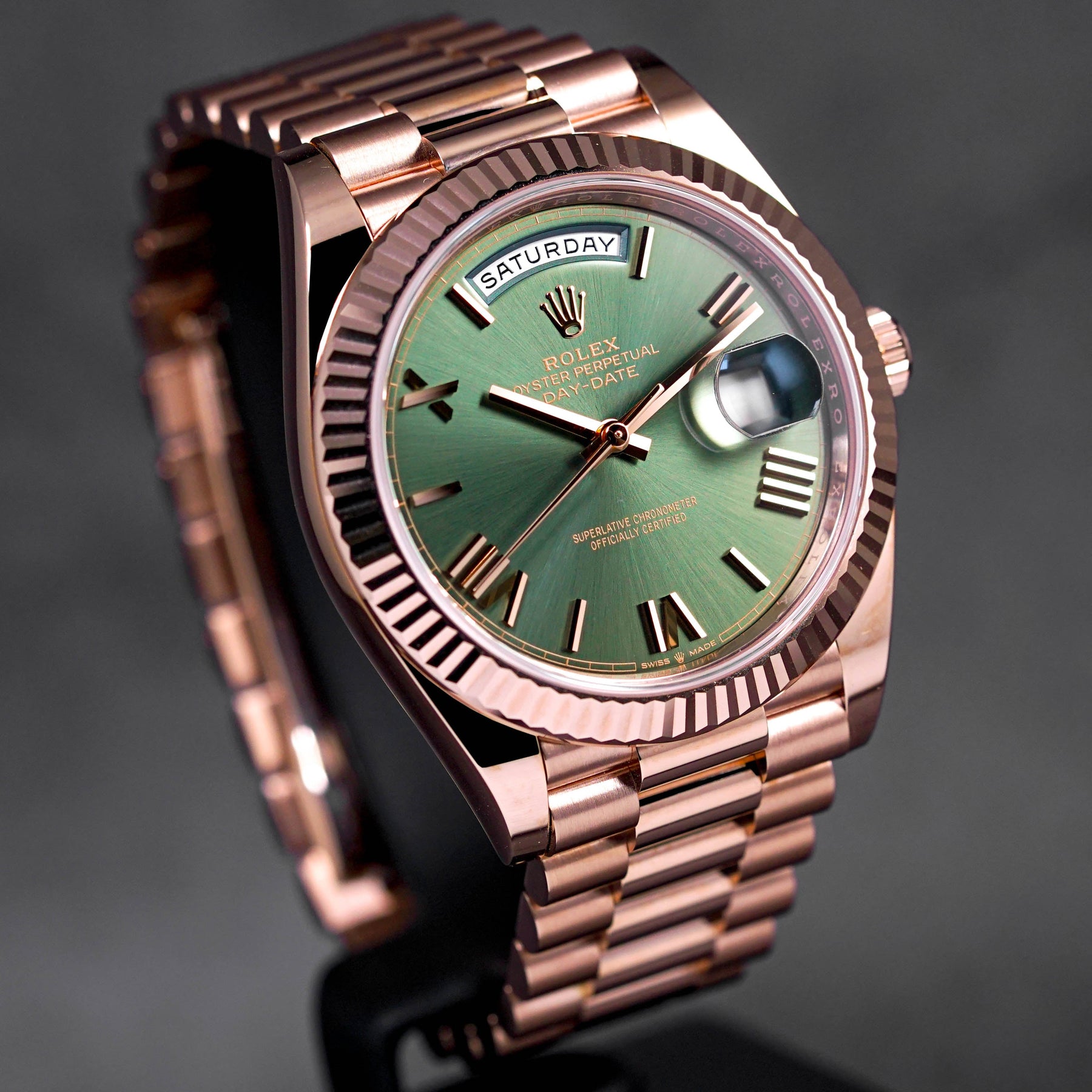 DAYDATE 40MM ROSEGOLD OLIVE GREEN DIAL (2022)