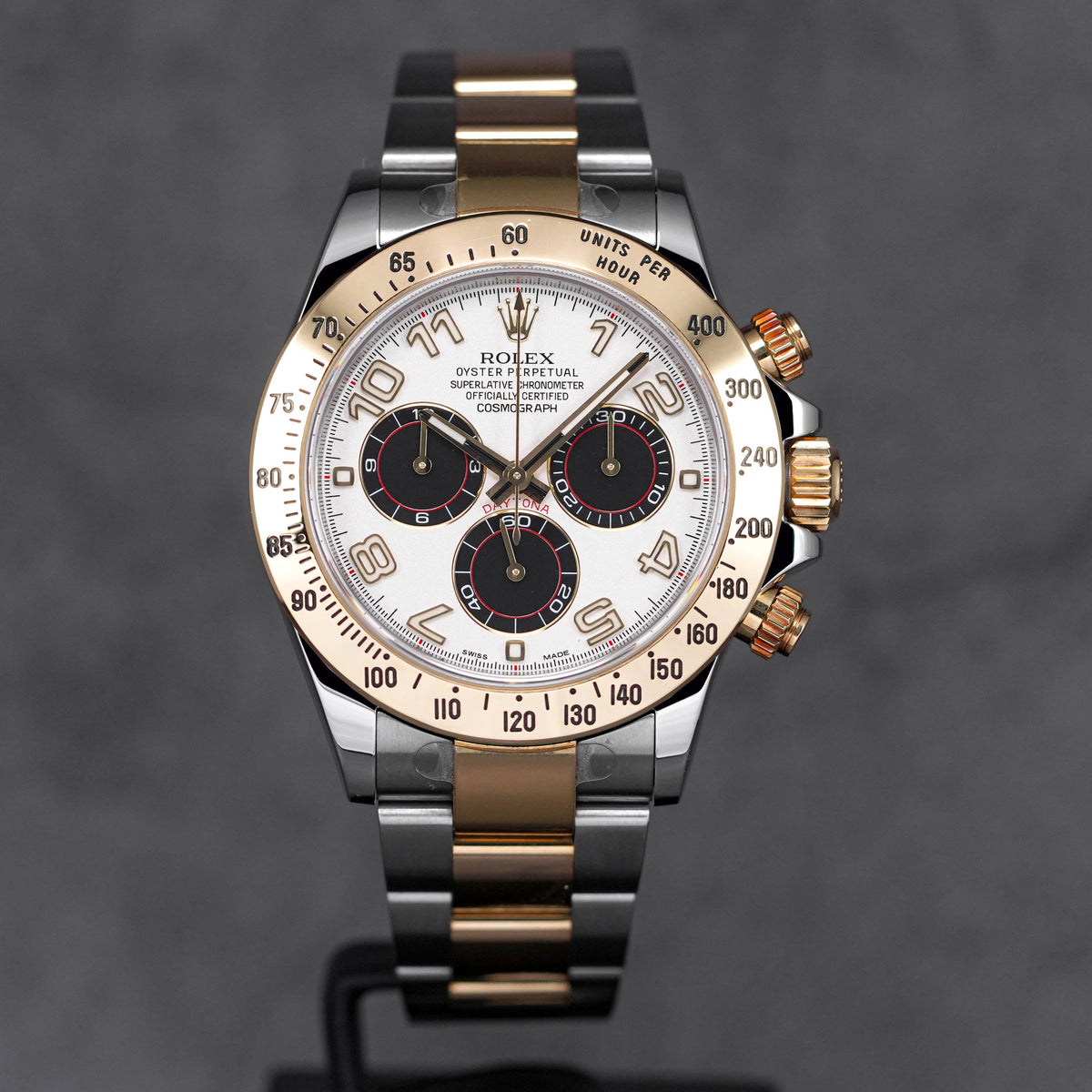DAYTONA TWOTONE YELLOWGOLD ARABIC WHITE DIAL (2016)