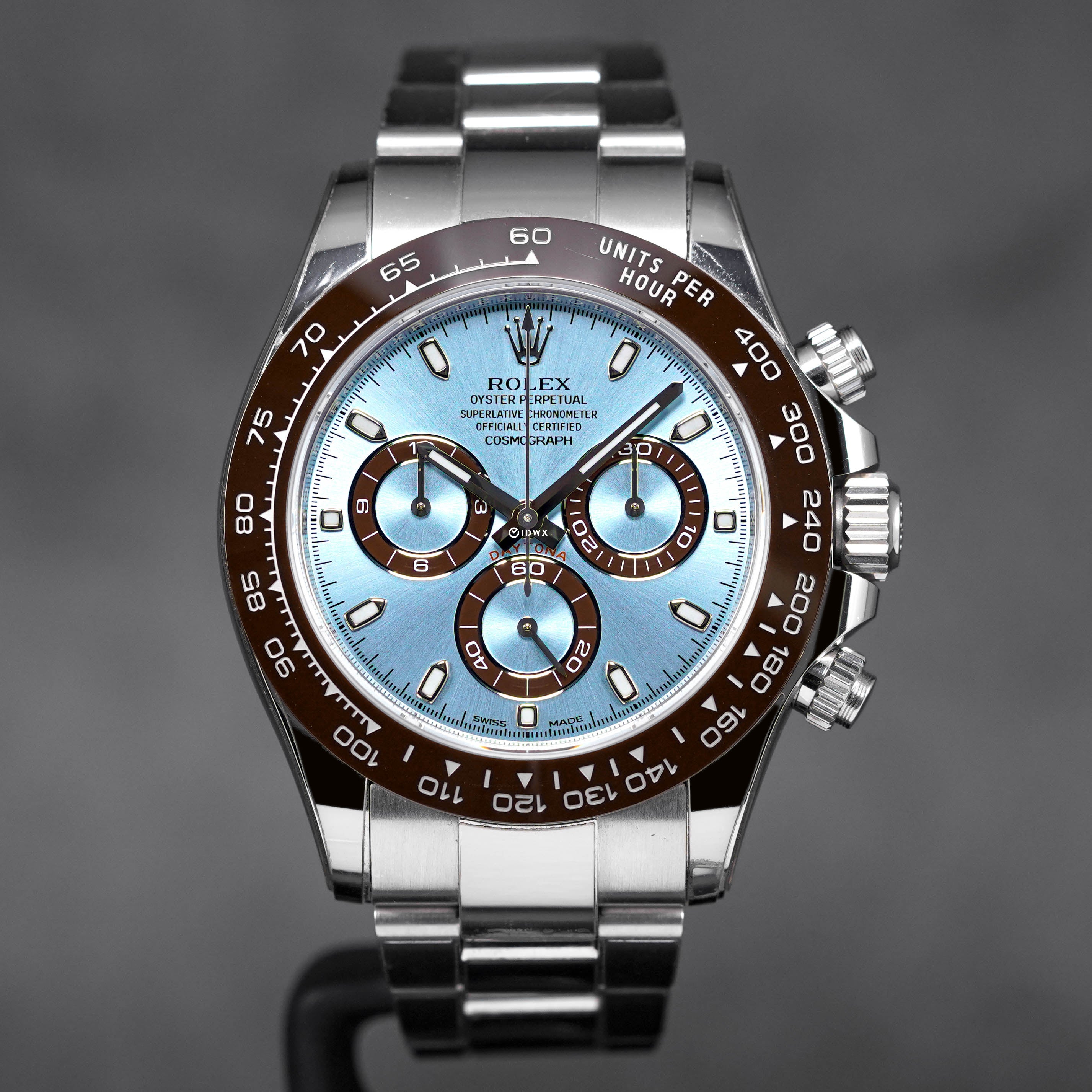 Rolex daytona store ice blue dial