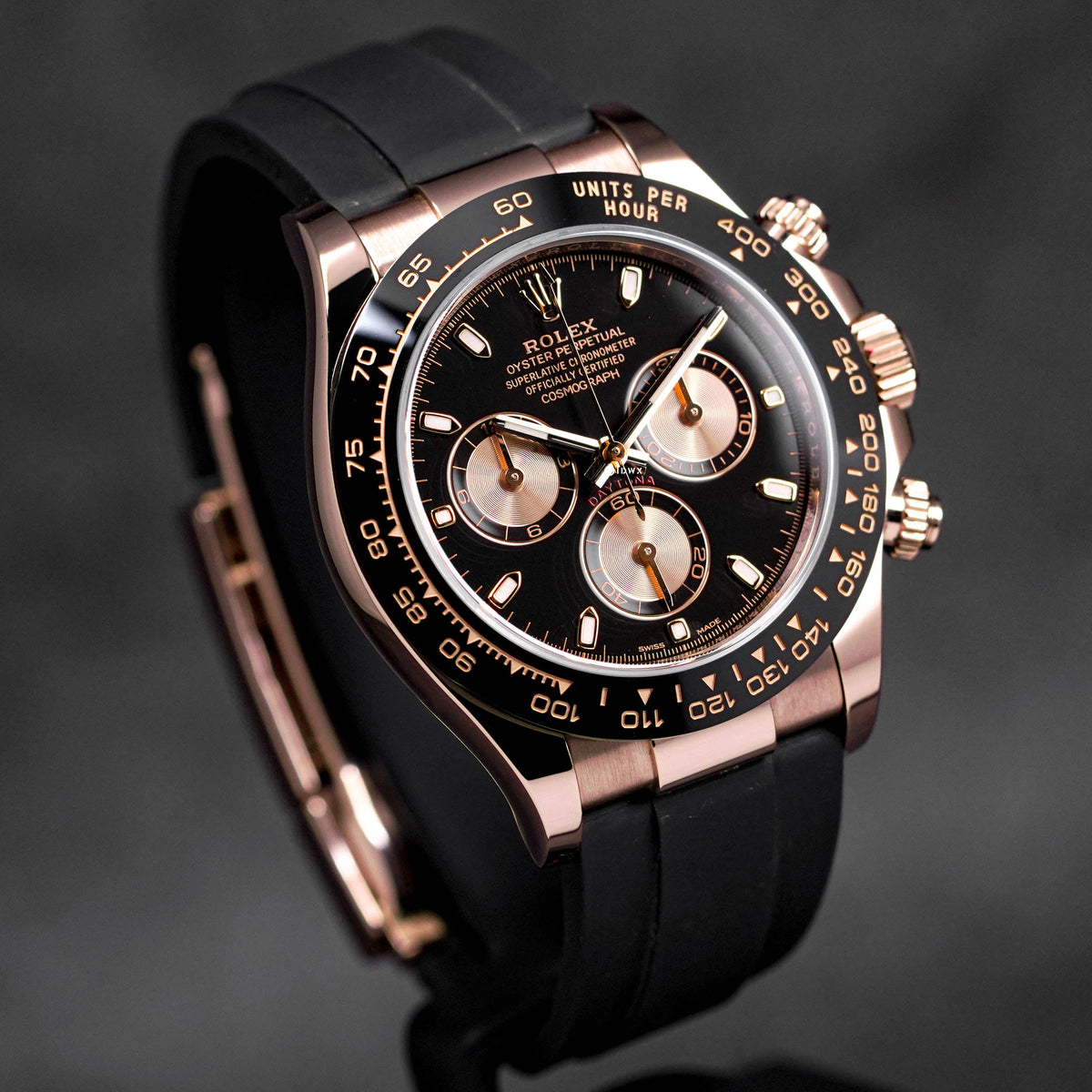 DAYTONA OYSTERFLEX ROSEGOLD BLACK DIAL (2020)