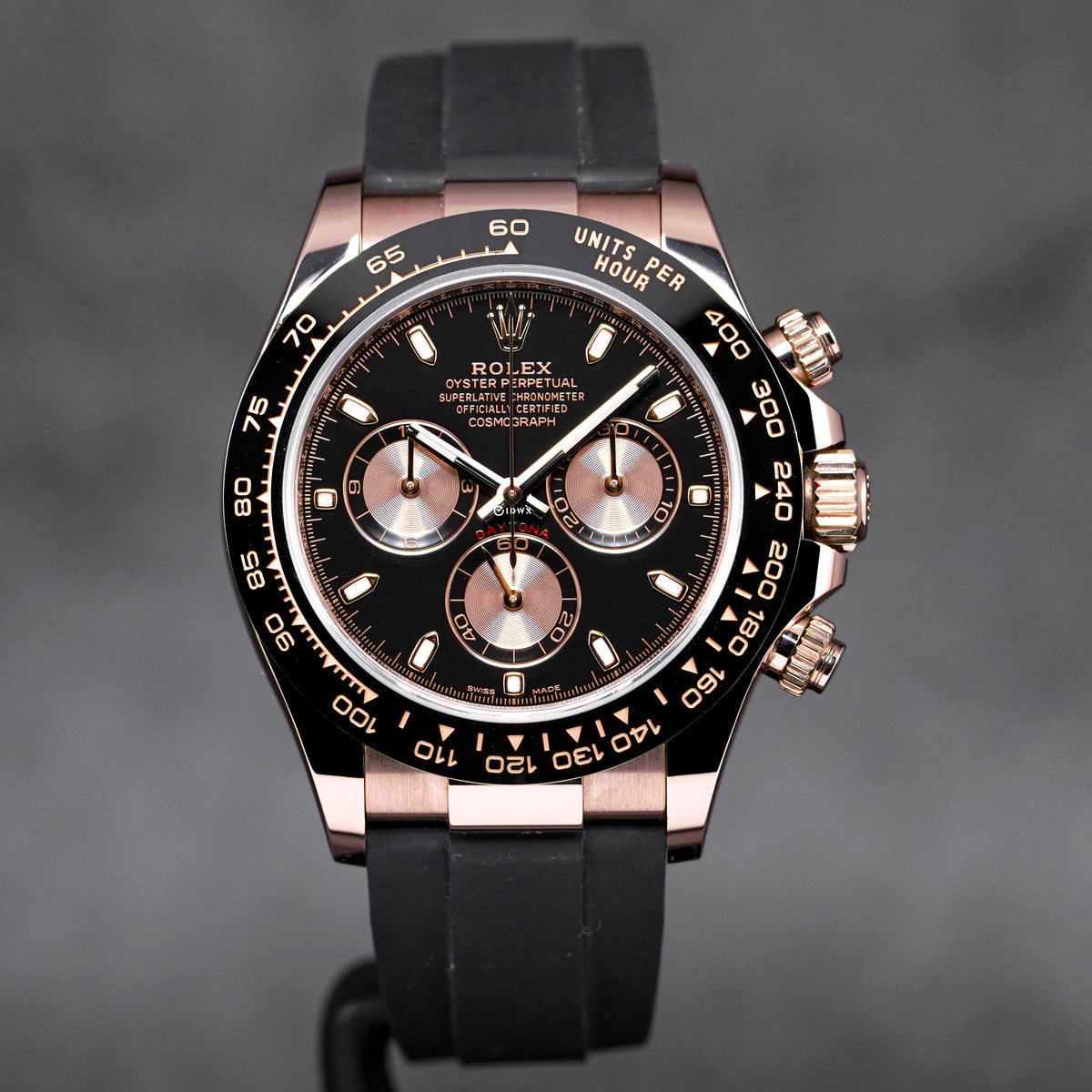 DAYTONA OYSTERFLEX ROSEGOLD BLACK DIAL (2020)