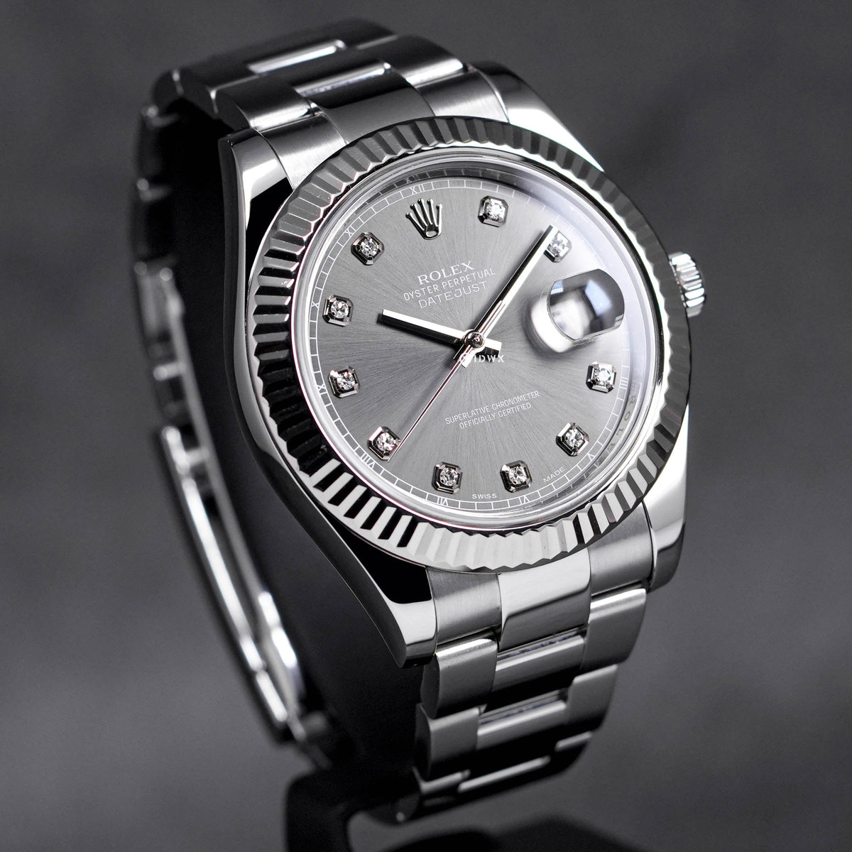 DATEJUST II RHODIUM DIAMOND DIAL (2016)