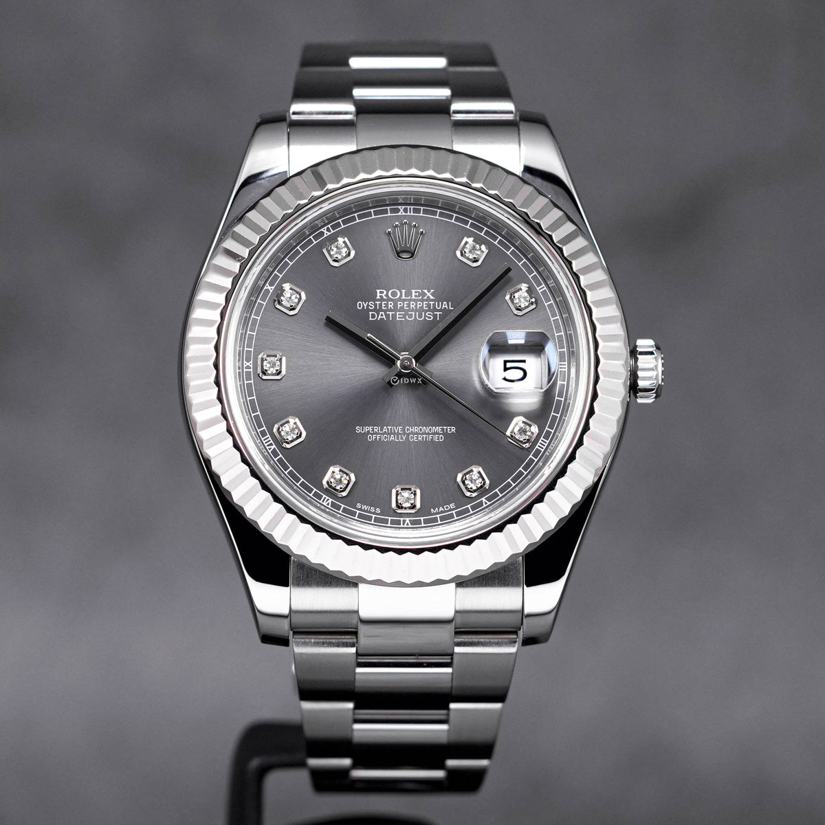 DATEJUST II RHODIUM DIAMOND DIAL (2016)
