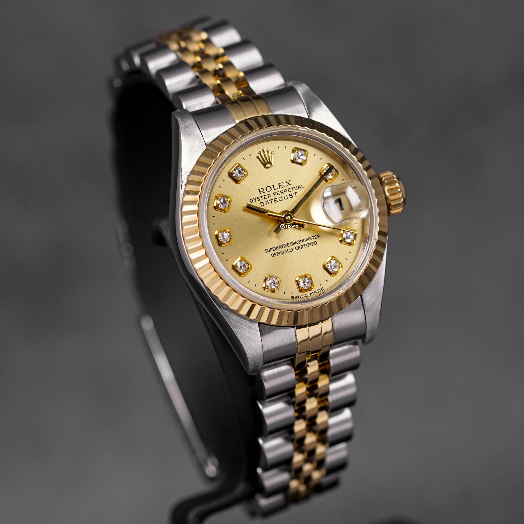 DATEJUST 26MM TWOTONE YELLOWGOLD CHAMPAGNE DIAMOND DIAL (CIRCA 1997)