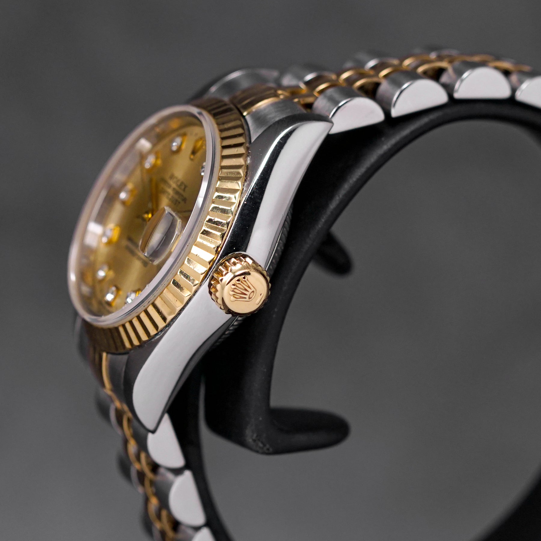 DATEJUST 26MM TWOTONE YELLOWGOLD CHAMPAGNE DIAMOND DIAL (CIRCA 1997)