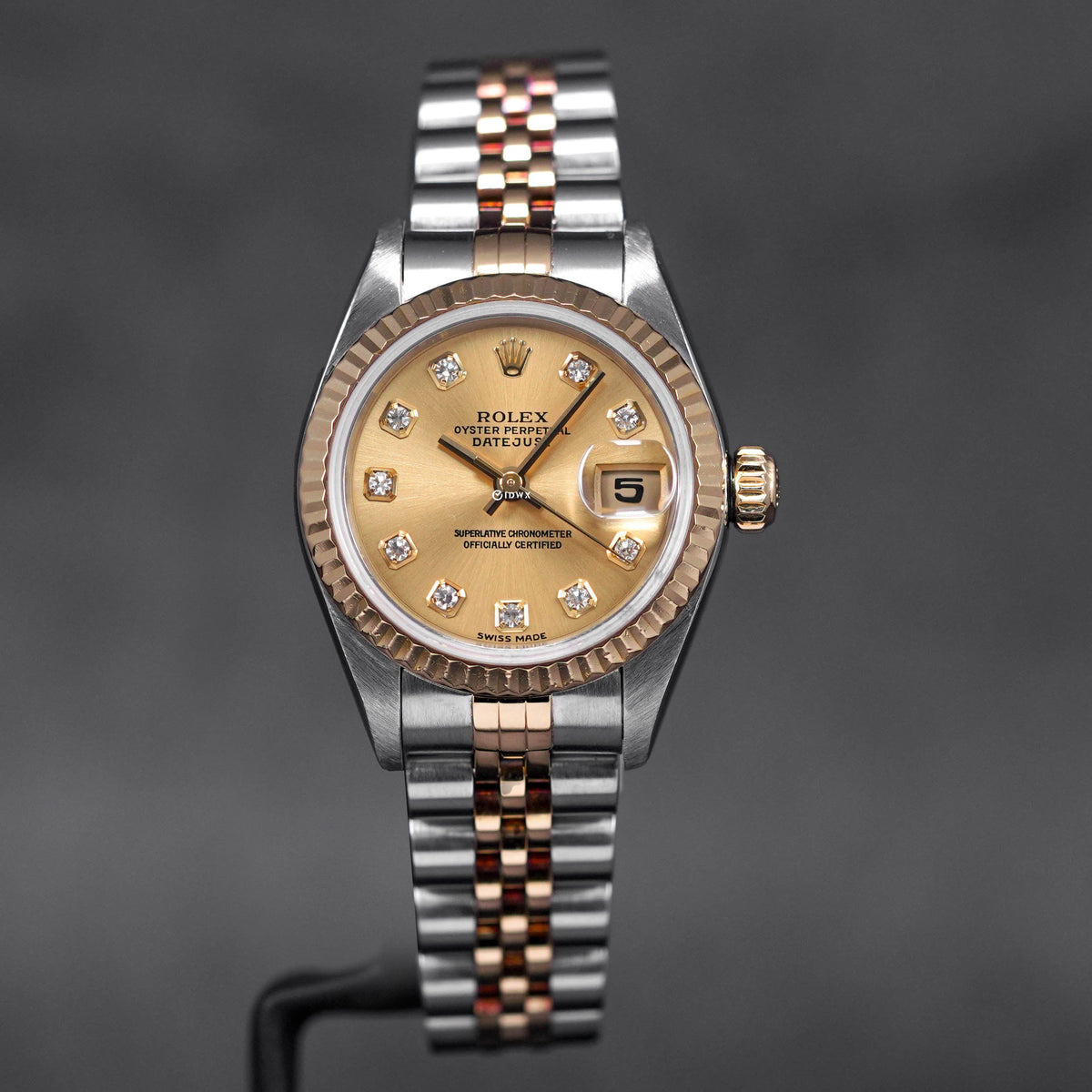 DATEJUST 26MM TWOTONE YELLOWGOLD CHAMPAGNE DIAMOND DIAL (2002)