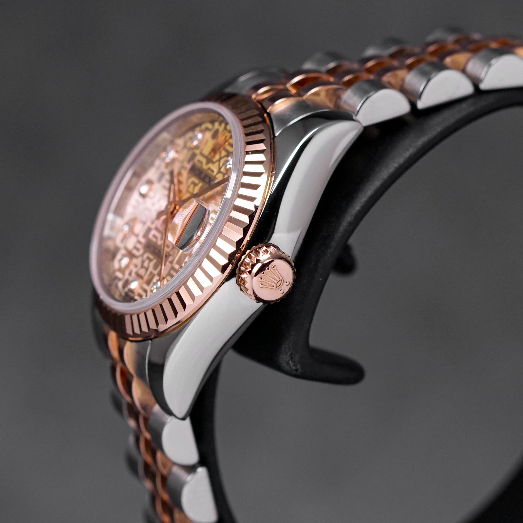 DATEJUST 26MM TWOTONE ROSEGOLD PINK COMPUTERIZED DIAMOND DIAL (2014)