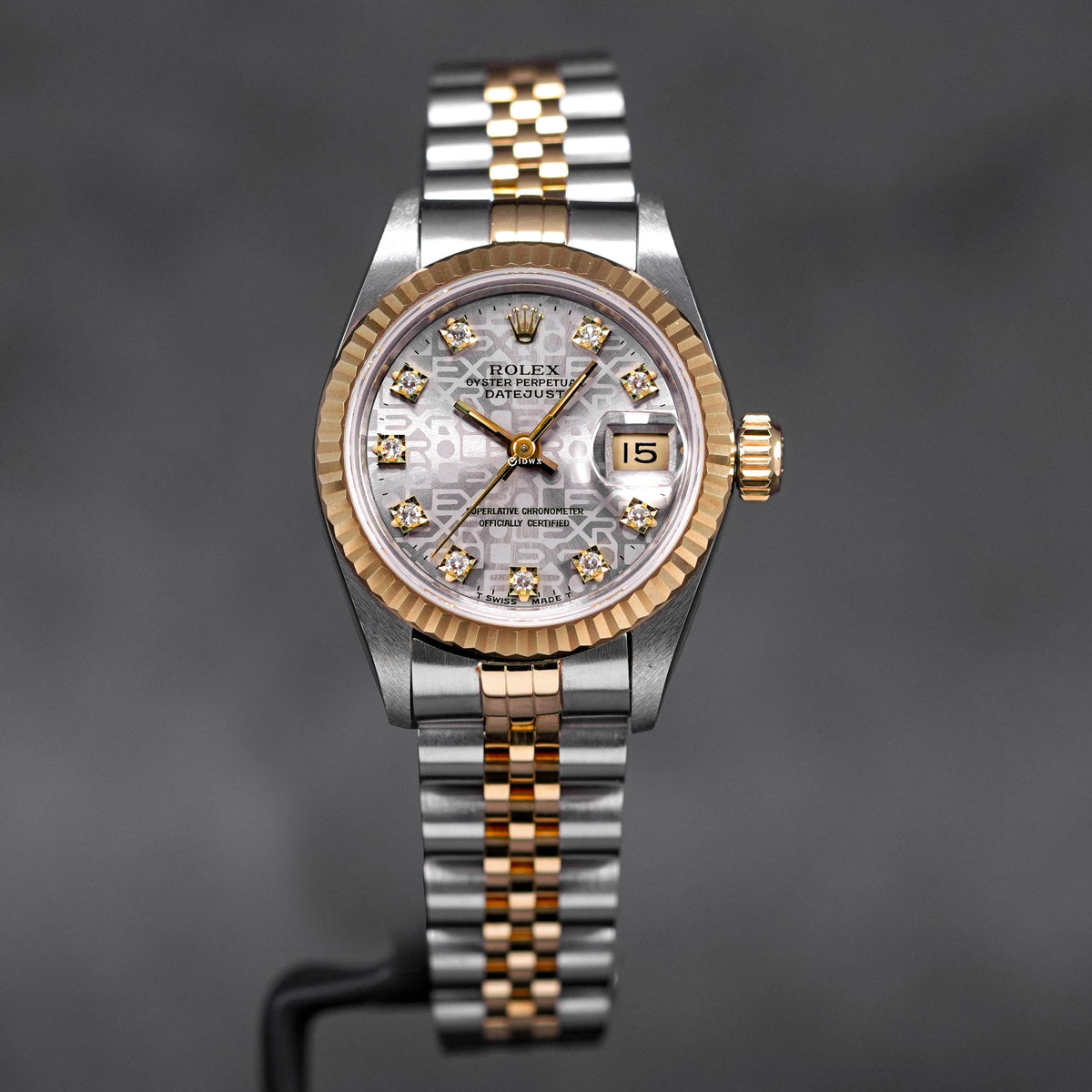 DATEJUST 26MM TWOTONE YELLOWGOLD SILVER COMPUTERIZED DIAMOND DIAL (1992)