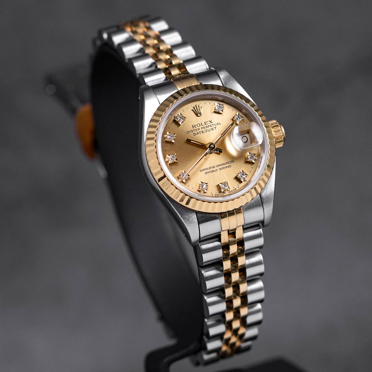 DATEJUST 26MM TWOTONE YELLOWGOLD CHAMPAGNE DIAMOND INDEX (1993)