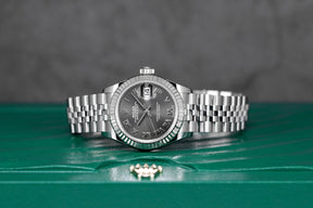 DATEJUST 28MM RHODIUM ROMAN DIAL (2021)