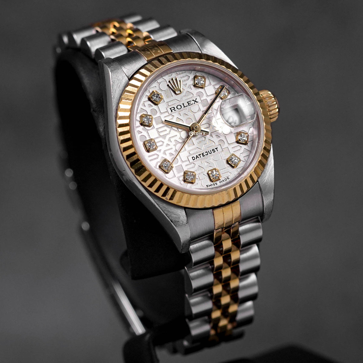 DATEJUST 26MM TWOTONE YELLOWGOLD SILVER COMPUTERIZED DIAMOND DIAL (2004)