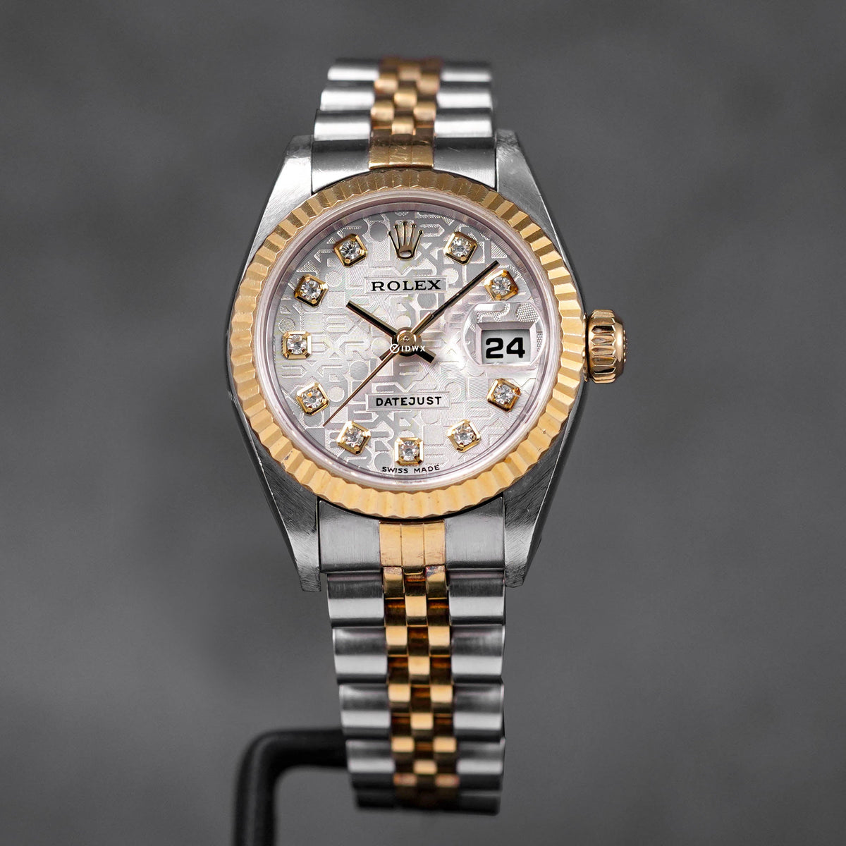 DATEJUST 26MM TWOTONE YELLOWGOLD SILVER COMPUTERIZED DIAMOND DIAL (2004)