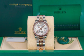 DATEJUST 31MM TWOTONE ROSEGOLD SILVER FLORAL DIAL (2023)