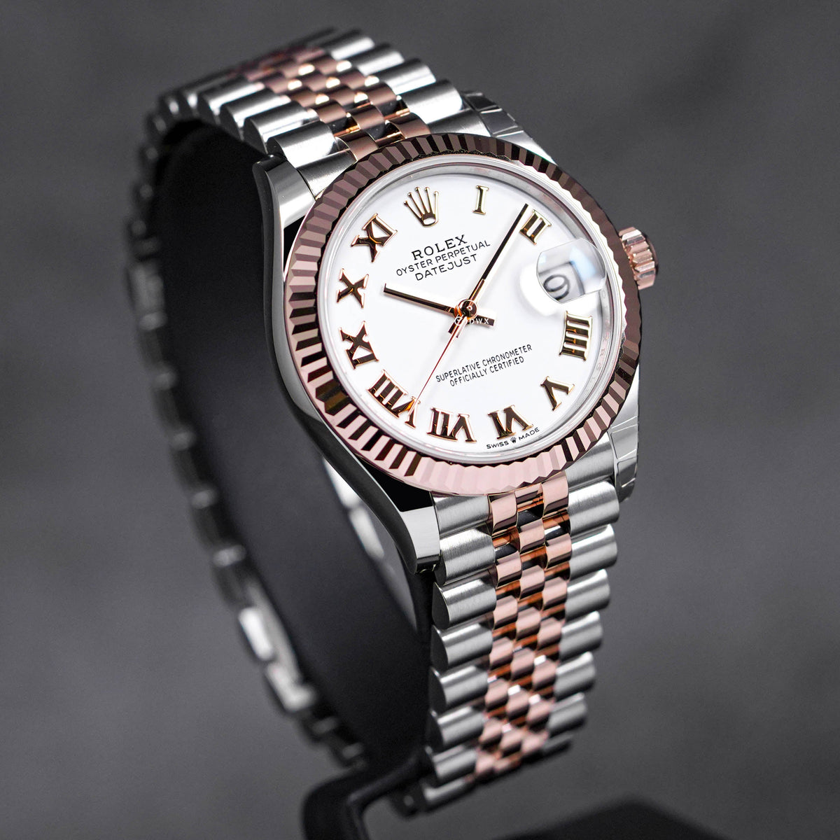 DATEJUST 31MM TWOTONE ROSEGOLD WHITE ROMAN DIAL (2023)