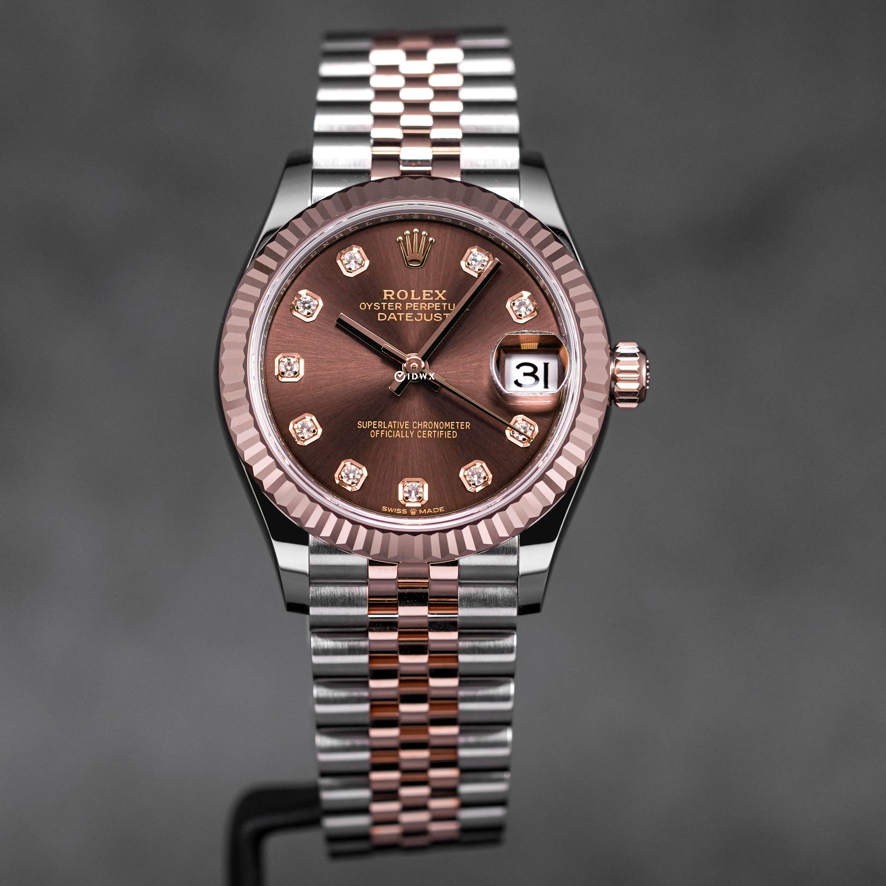 ROLEX DATEJUST 31MM TWOTONE CHOCO DIAMOND DIAL (2023) - OMNILUXE