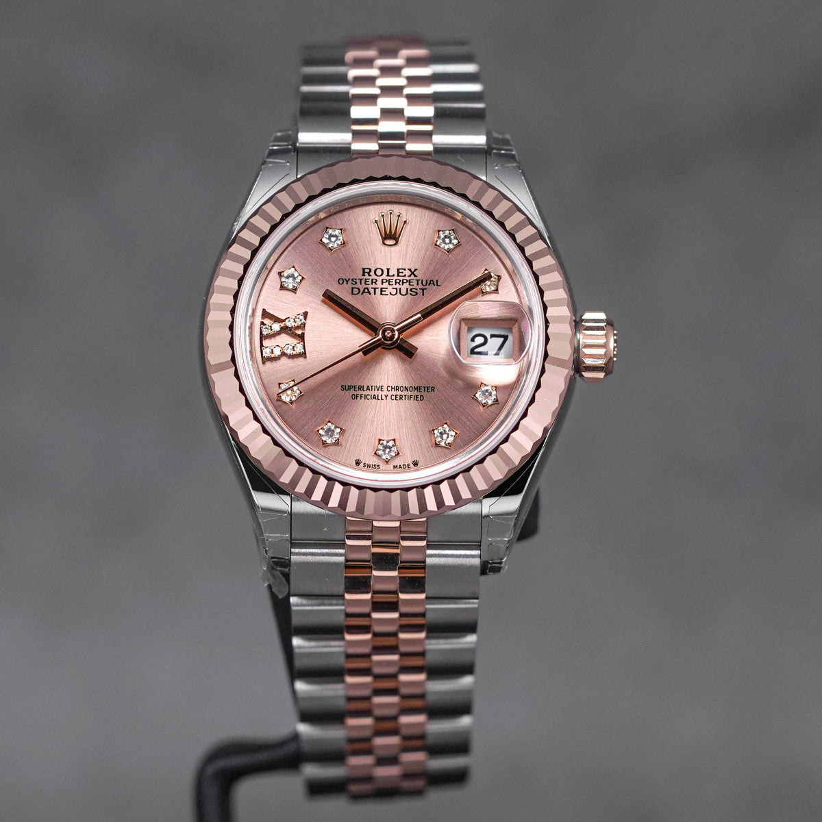 DATEJUST 28MM TWOTONE ROSEGOLD PINK STAR DIAMOND DIAL ROMAN ON 9 (2023)