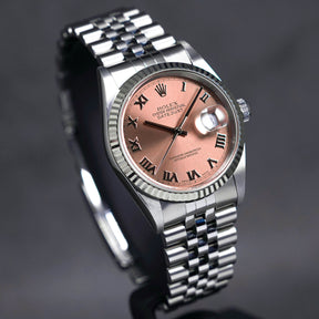 DATEJUST 36MM PINK ROMAN DIAL 16234 (WATCH ONLY)