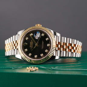 DATEJUST TWOTONE YELLOWGOLD BLACK DIAMOND DIAL (2018)