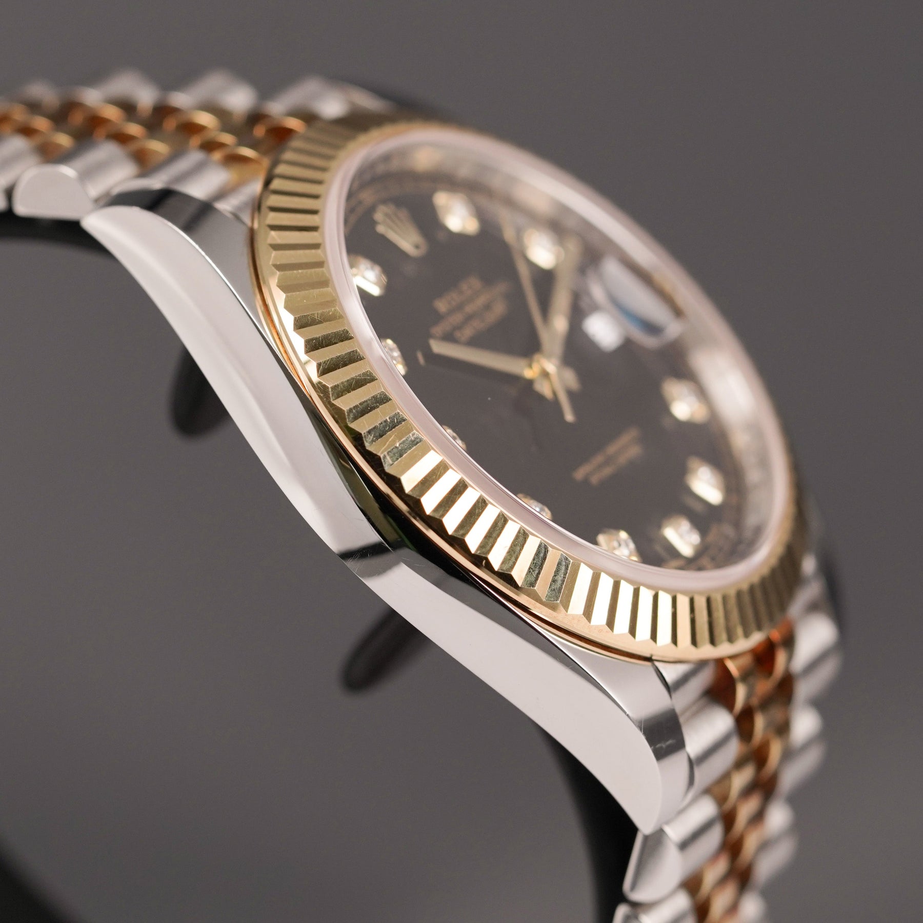 DATEJUST TWOTONE YELLOWGOLD BLACK DIAMOND DIAL (2018)