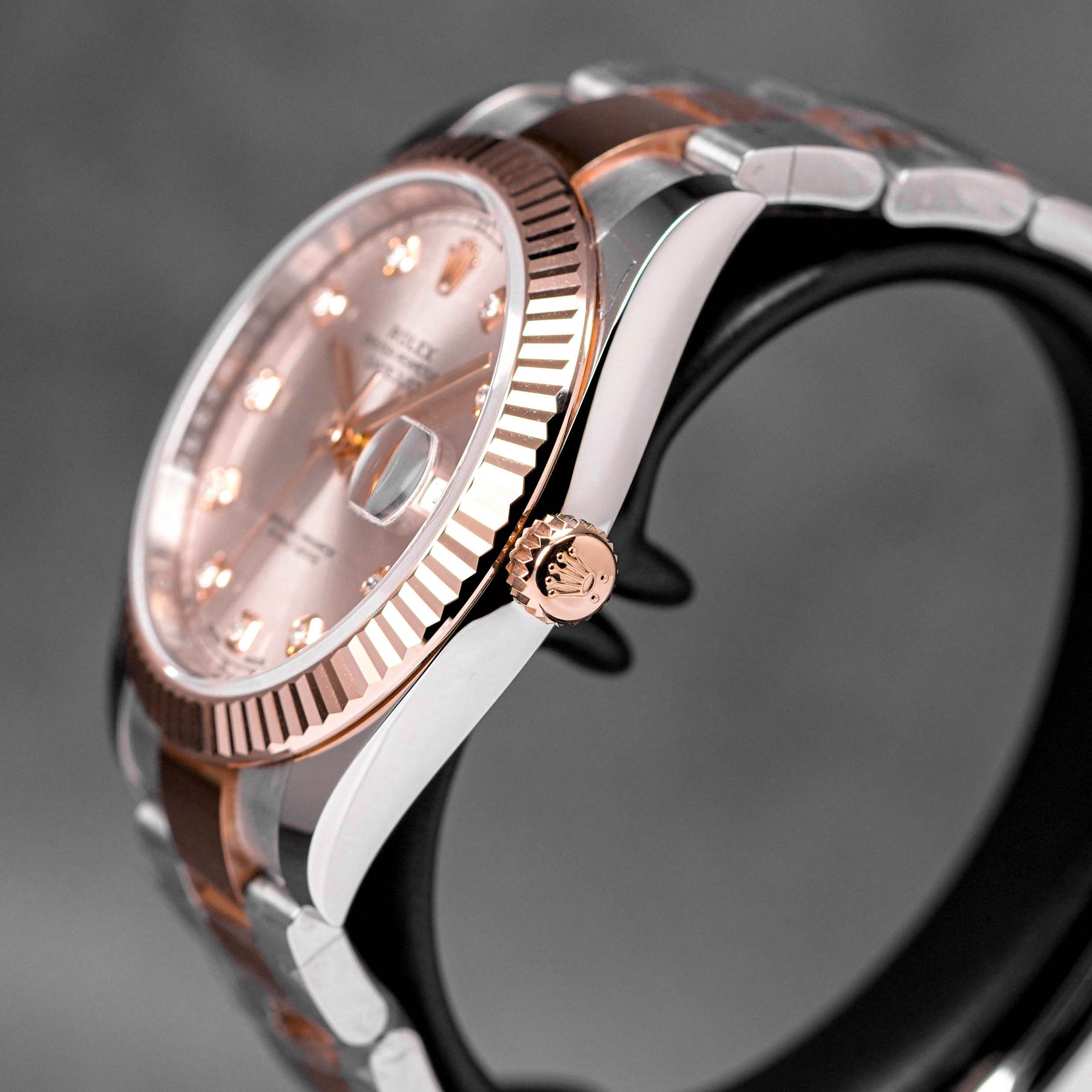 DATEJUST 41MM TWOTONE ROSEGOLD SILVER SUNDUST DIAMOND DIAL (2018)