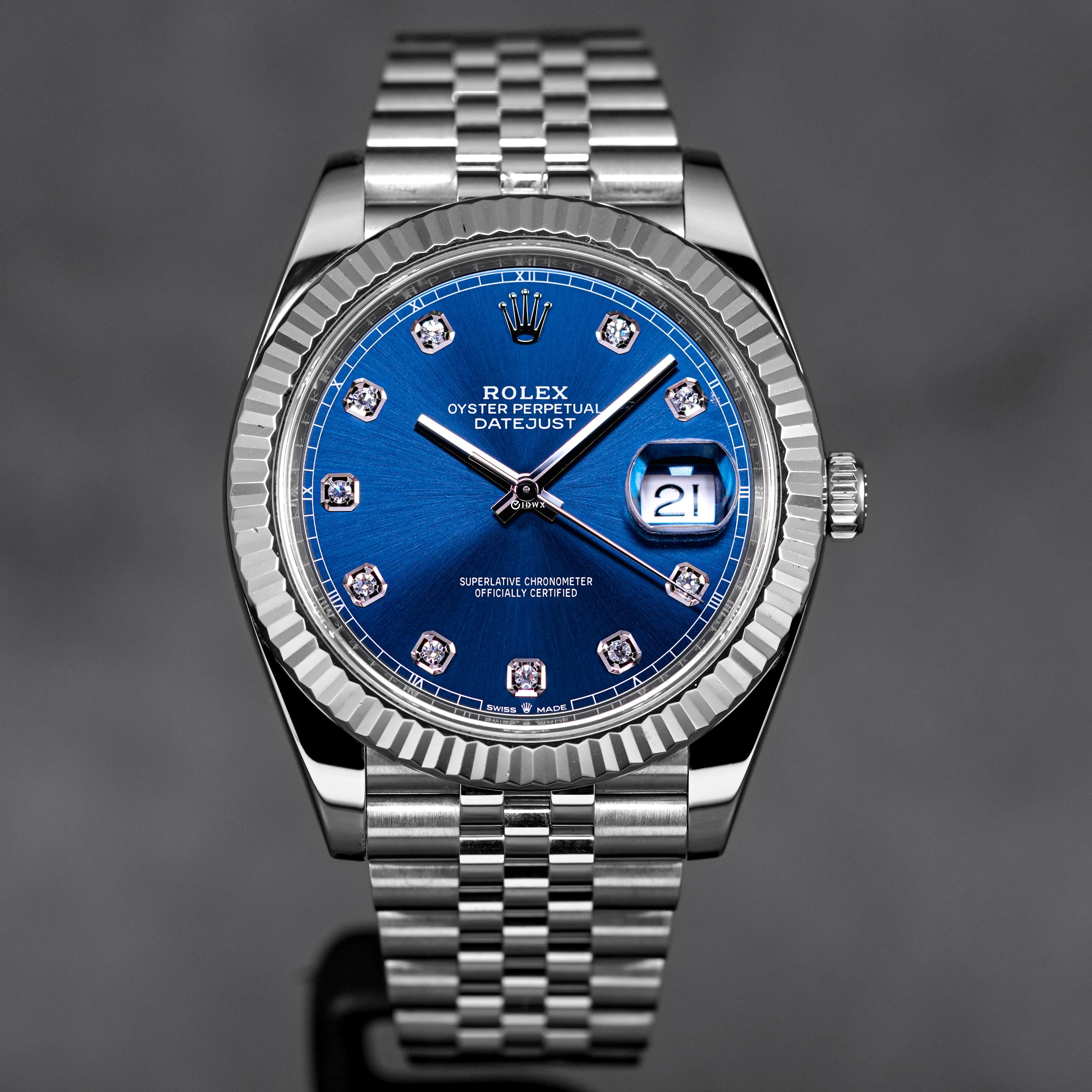ROLEX DATEJUST 41MM BLUE DIAMOND DIAL (2019) OMNILUXE