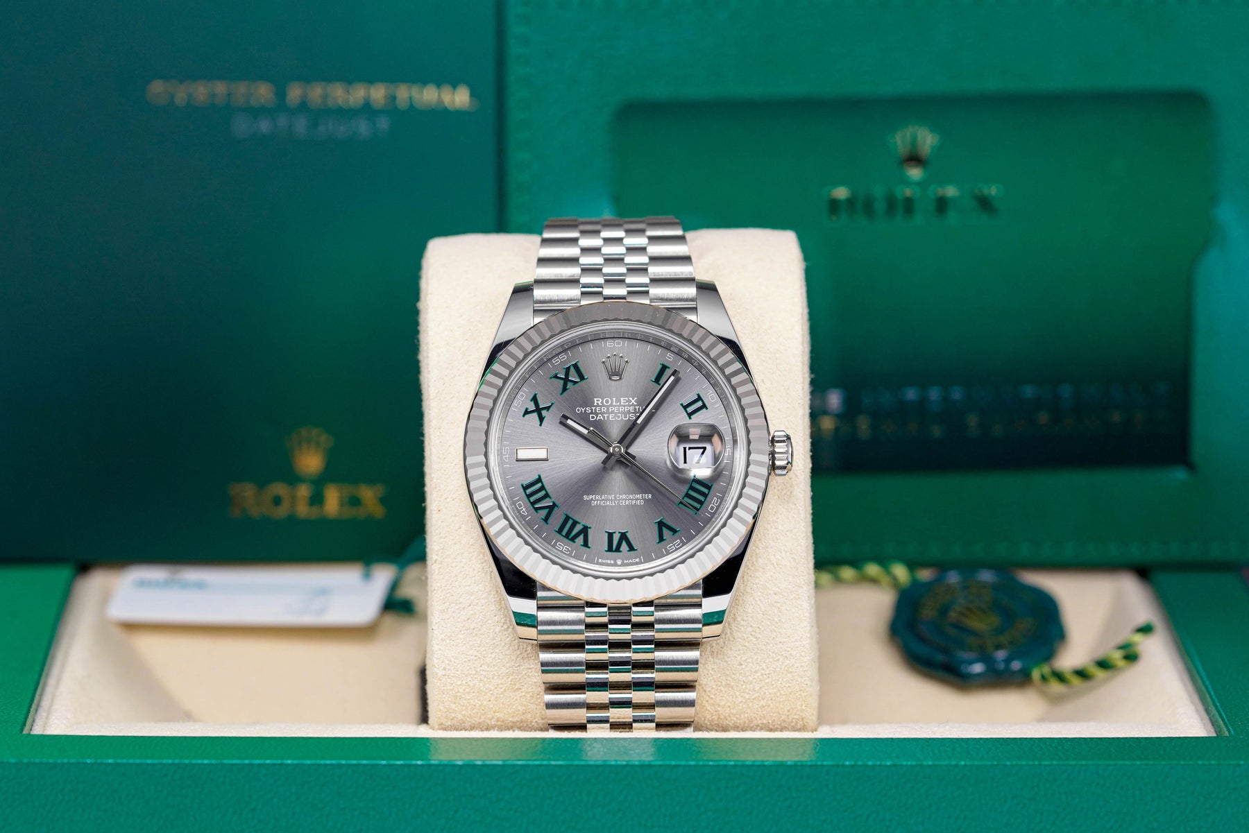 DATEJUST 41MM FLUTED WIMBLEDON DIAL (2022)