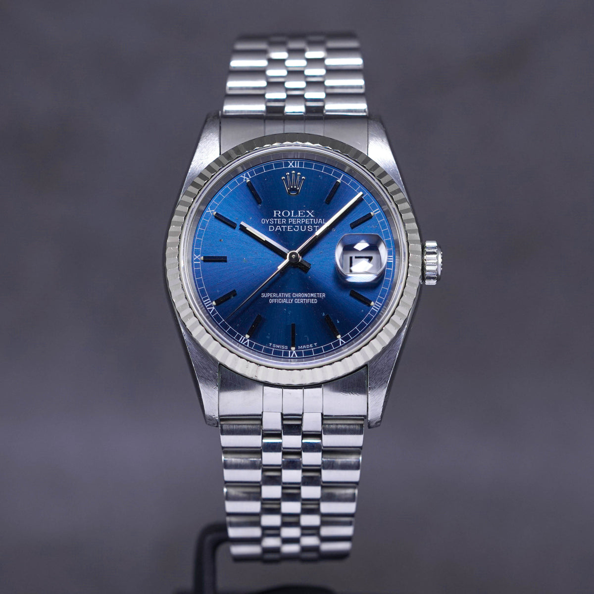 DATEJUST 36MM 16234 BLUE FLUTED JUBILEE (1999)