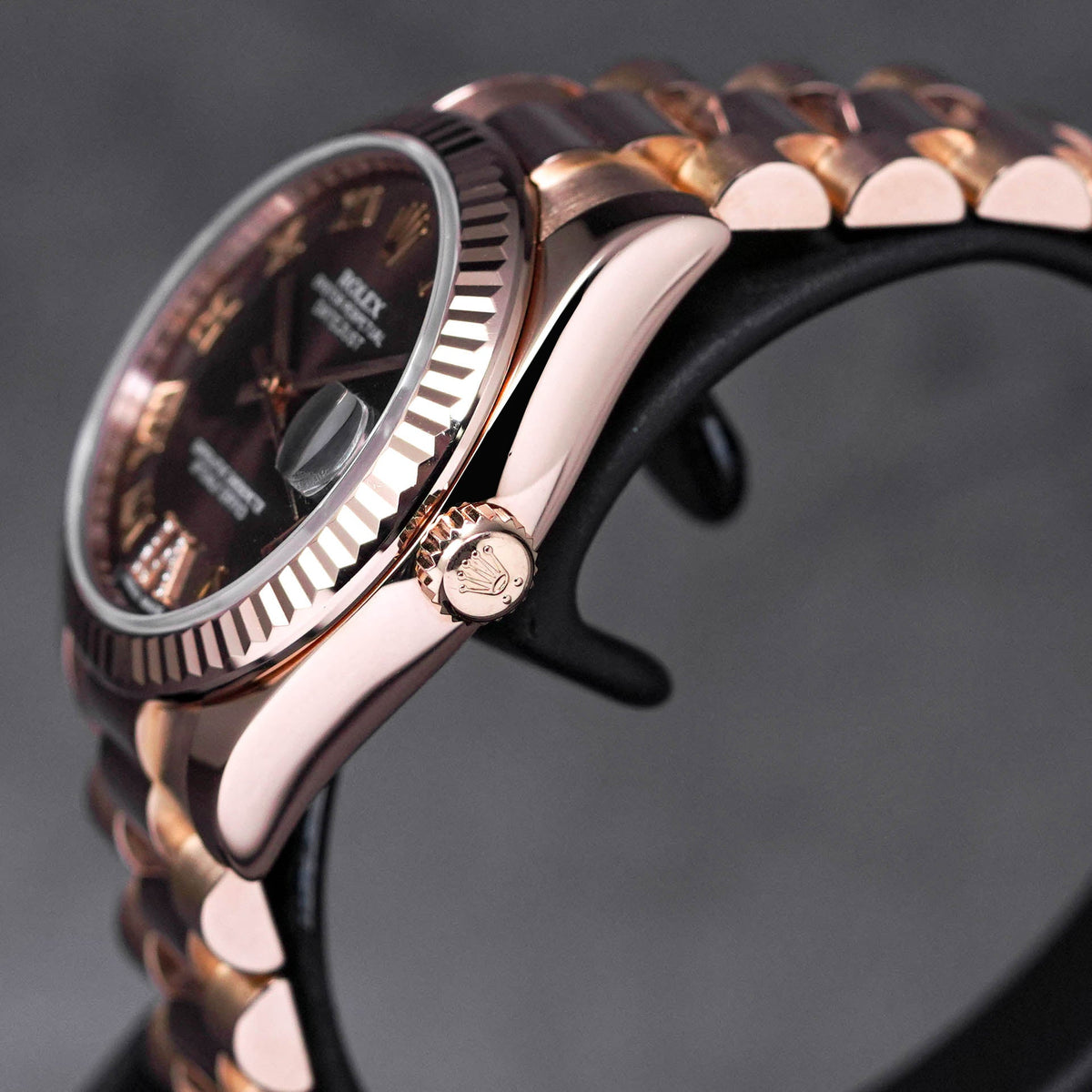DATEJUST 31MM ROSEGOLD CHOCO ROMAN DIAL DIAMOND ON VI (2013)