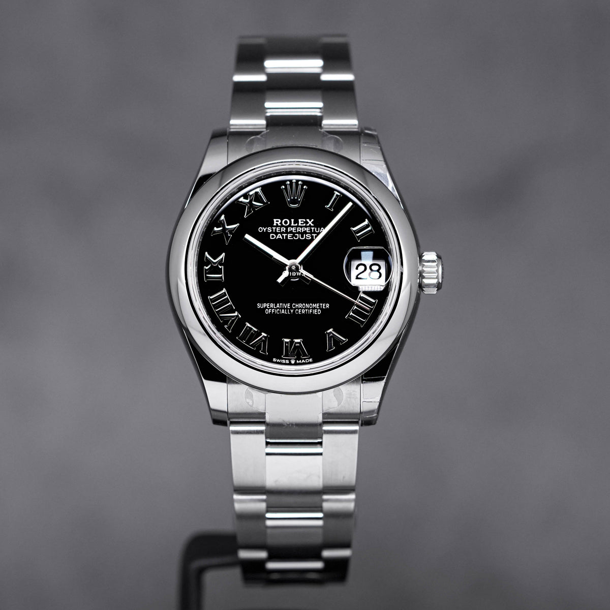 DATEJUST 31MM BLACK ROMAN DIAL (2023)