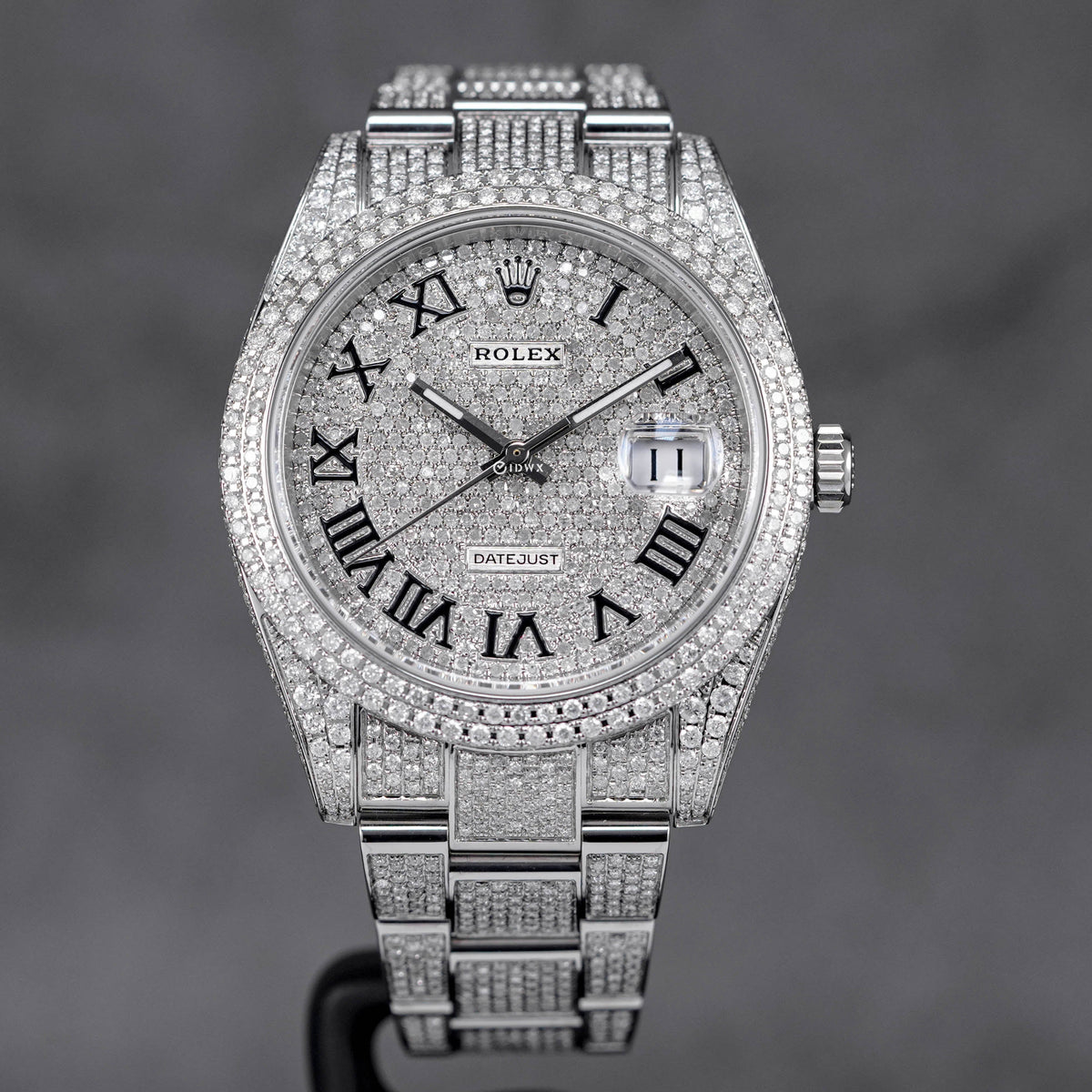 DATEJUST II CUSTOM PAVED DIAMOND SET ROMAN DIAL (2019)