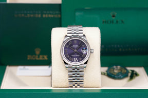 DATEJUST 31MM PURPLE ROMAN DIAMOND ON 6 (2021)