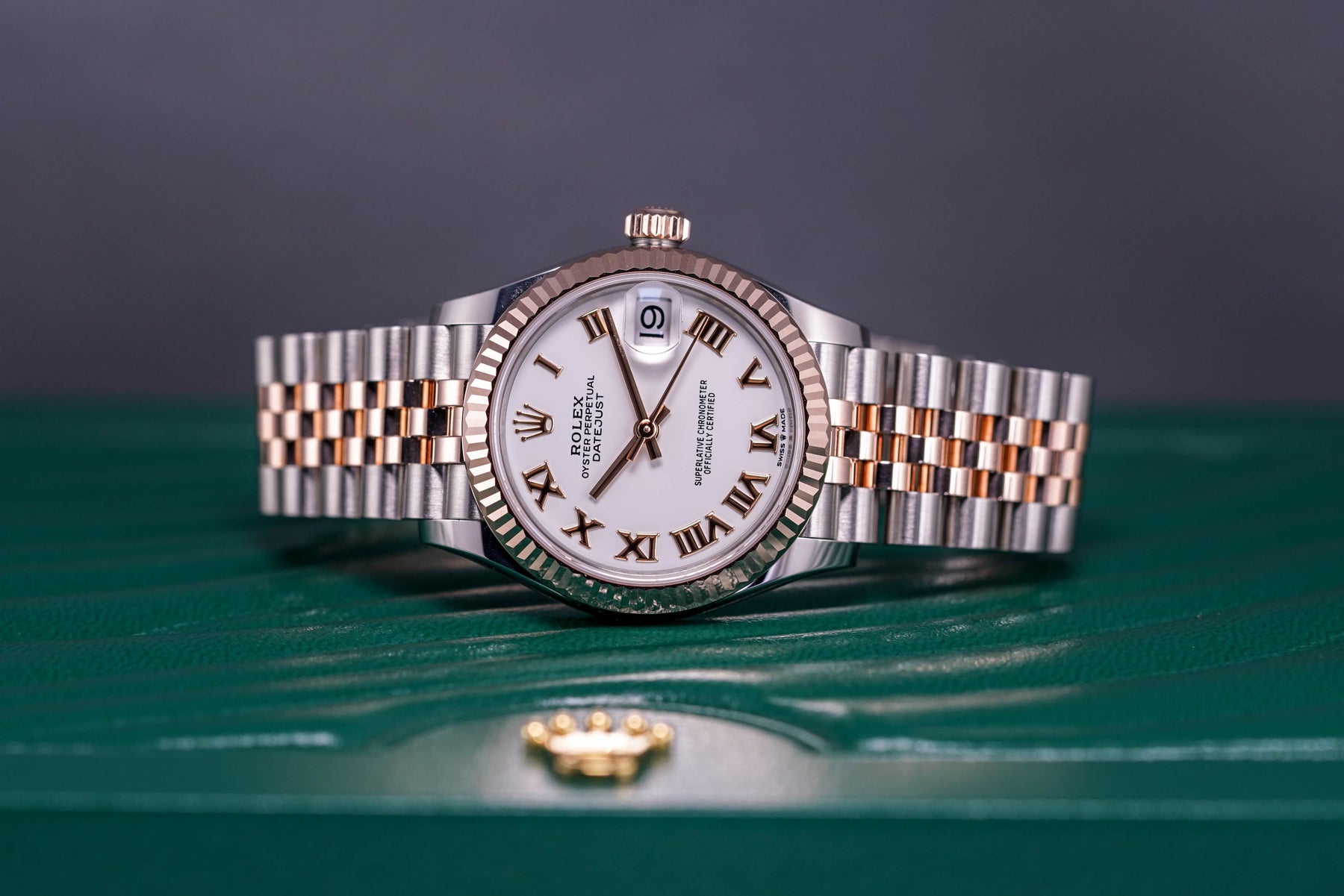 DATEJUST 31MM TWOTONE ROSEGOLD WHITE ROMAN DIAL (2022)