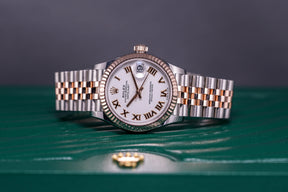 DATEJUST 31MM TWOTONE ROSEGOLD WHITE ROMAN DIAL (2022)