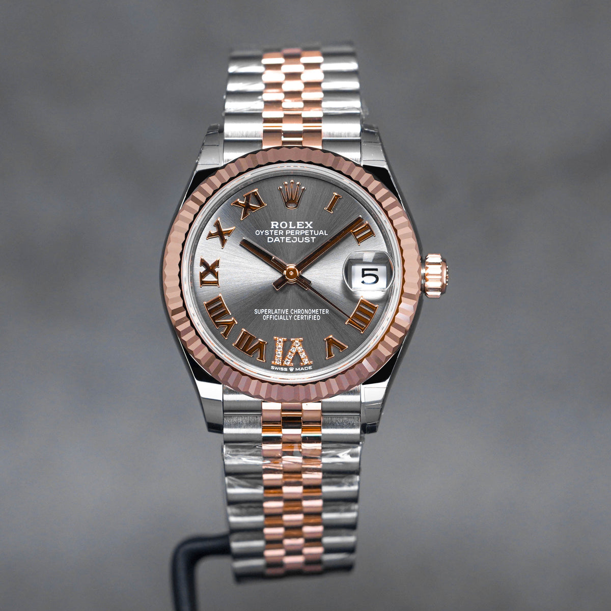 DATEJUST 31MM TWOTONE ROSEGOLD RHODIUM ROMAN DIAMOND 6 (2023)