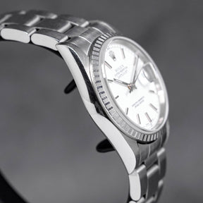 DATEJUST 36 16220 ENGINE TURNED BEZEL WHITE DIAL (2000)