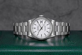 DATEJUST 36 16220 ENGINE TURNED BEZEL WHITE DIAL (2000)