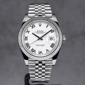 DATEJUST 41MM WHITE ROMAN DIAL (2021)