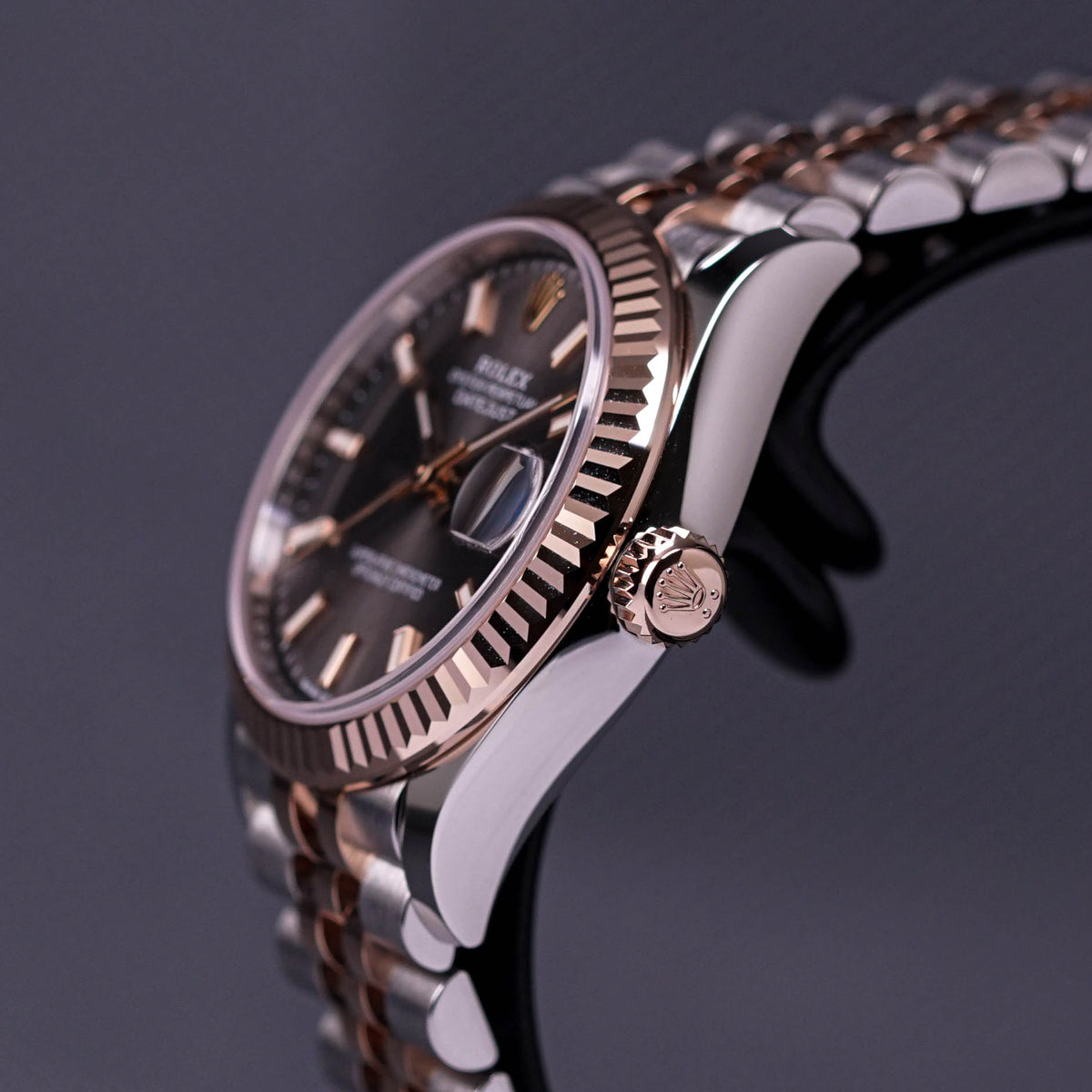 DATEJUST TWOTONE ROSEGOLD RHODIUM DIAL