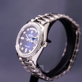 DAYDATE 36MM BLUE OMBRE DIAMOND RING